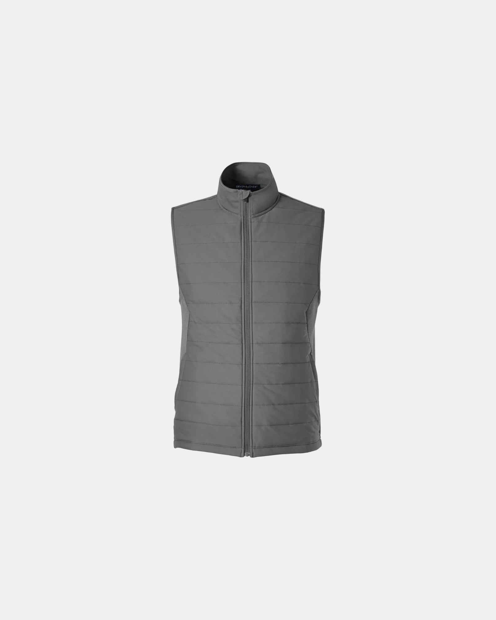 Custom insulated hybrid vest with thermal fill panel - Graphite Melange/ Graphite